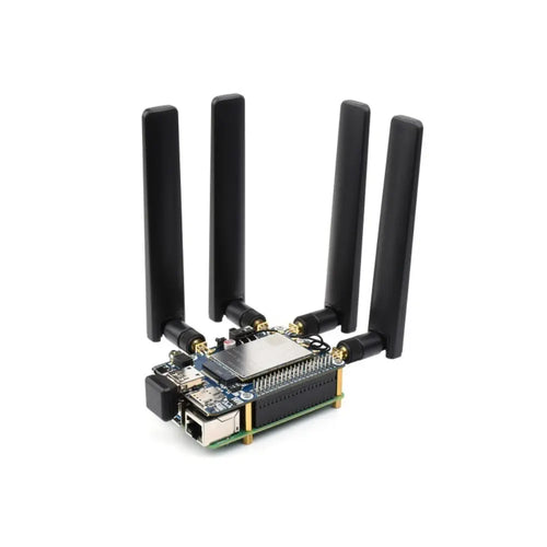 Waveshare RM500Q-AE 5G HAT for Raspberry Pi, Quad Antennas LTE-A, Multi Band, 5G/4G/3G (US)