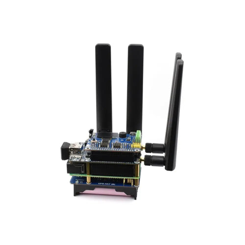 Waveshare RM500U-CNV 5G HAT for Raspberry Pi, Quad Antenna LTE-A, Multi Band, 5G/4G/3G (Case, UK)