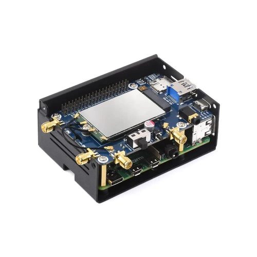 Waveshare RM500U-CNV 5G HAT for Raspberry Pi, Quad Antenna LTE-A, Multi Band, 5G/4G/3G (Case, EU)
