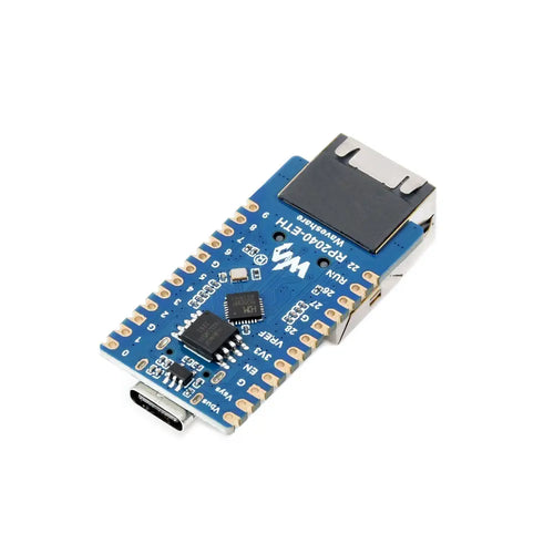 Waveshare RP2040-ETH Mini Dev Board, RP2040 Ethernet Port Module, Based on RP2040 Dual Core Processor