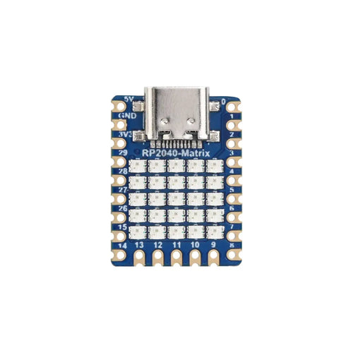 Waveshare RP2040-Matrix Development Board, Onboard 5 RGB LED Matrix, Based on RP2040