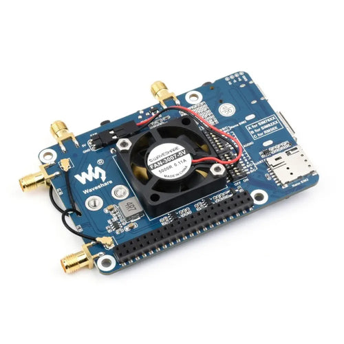 Waveshare SIM8262A-M2 5G HAT for Raspberry Pi, Quad Antennas 5G NSA, Multi-Band, 5G/4G/3G Compatible (w/ Case)