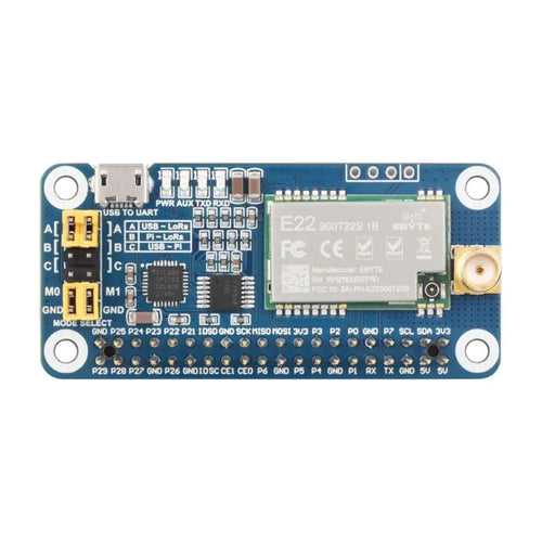 Waveshare SX1262 LoRa HAT for Raspberry Pi, 915MHz Frequency Band (470MHz)