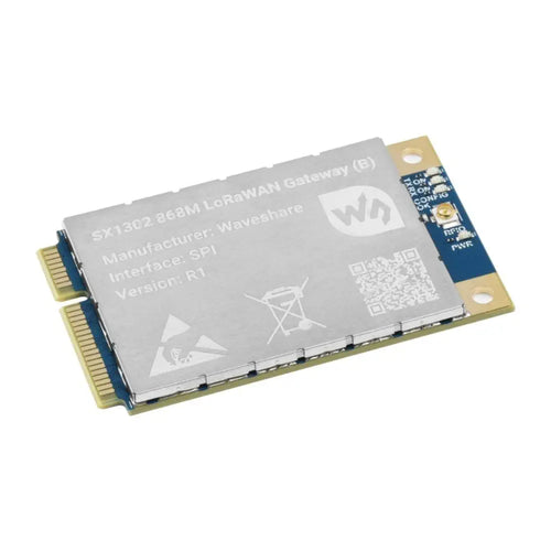 Waveshare SX1303 868m LoRaWAN Gateway Module for Raspberry Pi, Standard Mini-PCIe Socket