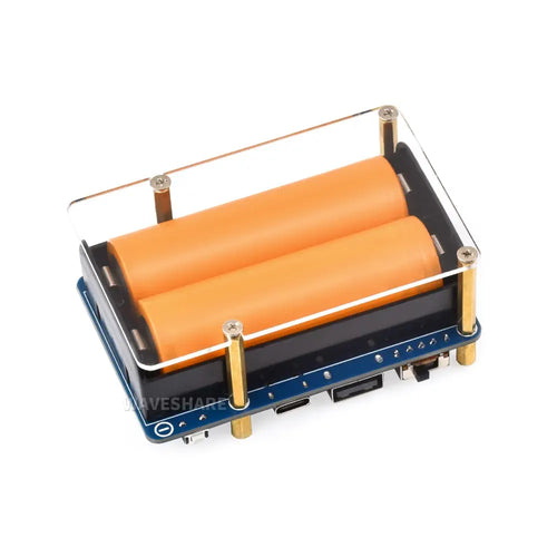 Waveshare UPS HAT (D) for Raspberry Pi, Supports 21700 Li Battery (not Included), 5V Uninterruptible Power Supply, Pogo Pins Connector