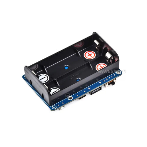 Waveshare UPS HAT (D) for Raspberry Pi, Supports 21700 Li Battery (not Included), 5V Uninterruptible Power Supply, Pogo Pins Connector