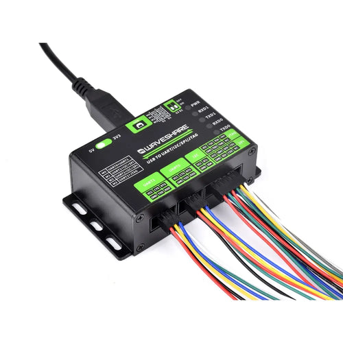 Waveshare USB to UART/I2C/SPI/JTAG Converter, Compatible w/ 3.3V & 5V