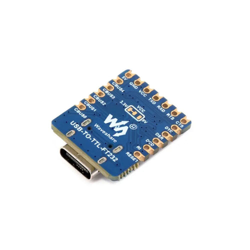 Waveshare USB to UART (TTL) Mini Communication Module, TTL Serial Converter, USB to TTL Converter (w/ Headers)