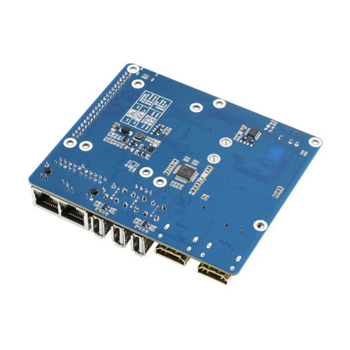 Waveshare WIFI6 Dual ETH Mini-Computer for Raspberry Pi CM4 (not Included), Onboard M.2 E (Board, Case, UK Power)