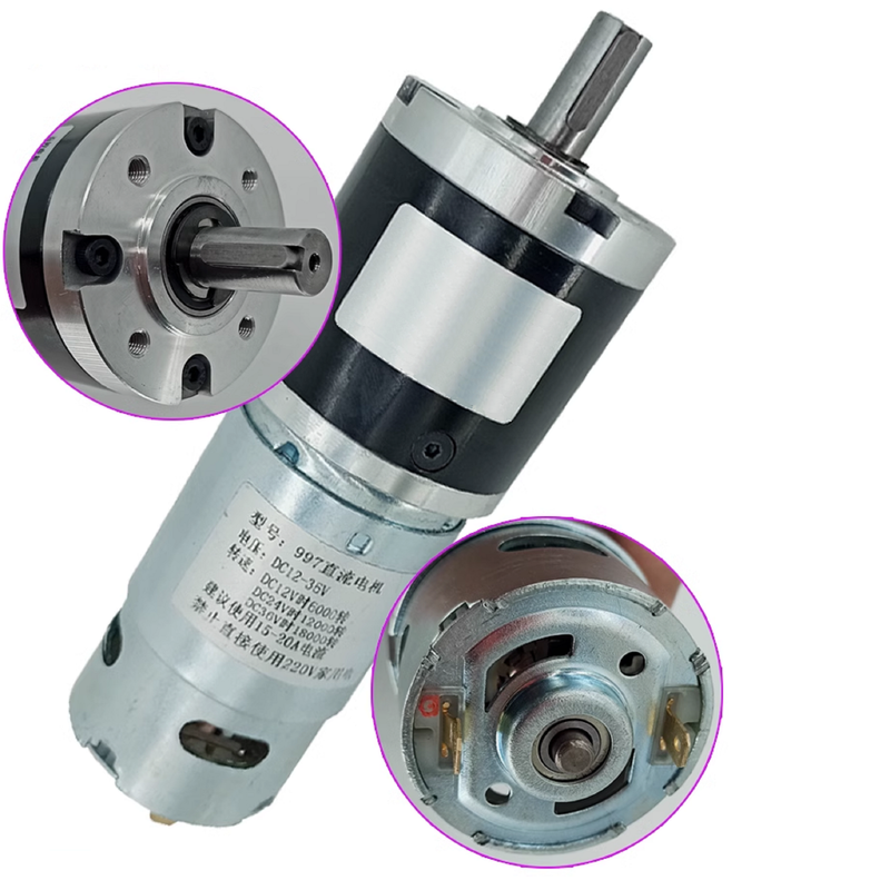 60D Brushed Planetary Gear Motor, 24V - 3300RPM