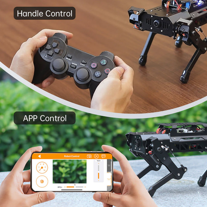 Hiwonder PuppyPi Quadruped Robot with AI Vision Powered by Raspberry Pi ROS Open Source Robot Dog - Advanced Kit