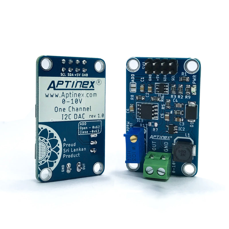 Aptinex DA1C010BI I2C Digital-to-analog Converter Module, 0-10V, MCP4725