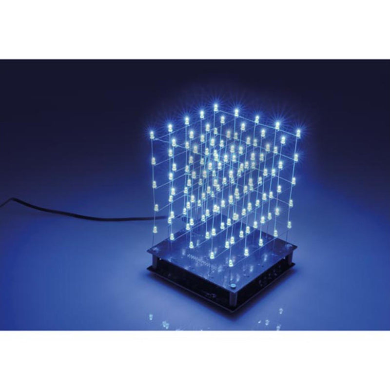 3D LED Cube 5x5x5 Soldering Kit (Blue)
