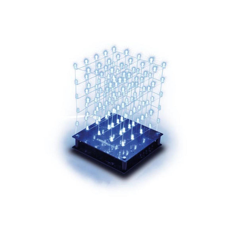 3D LED Cube 5x5x5 Soldering Kit (Blue)