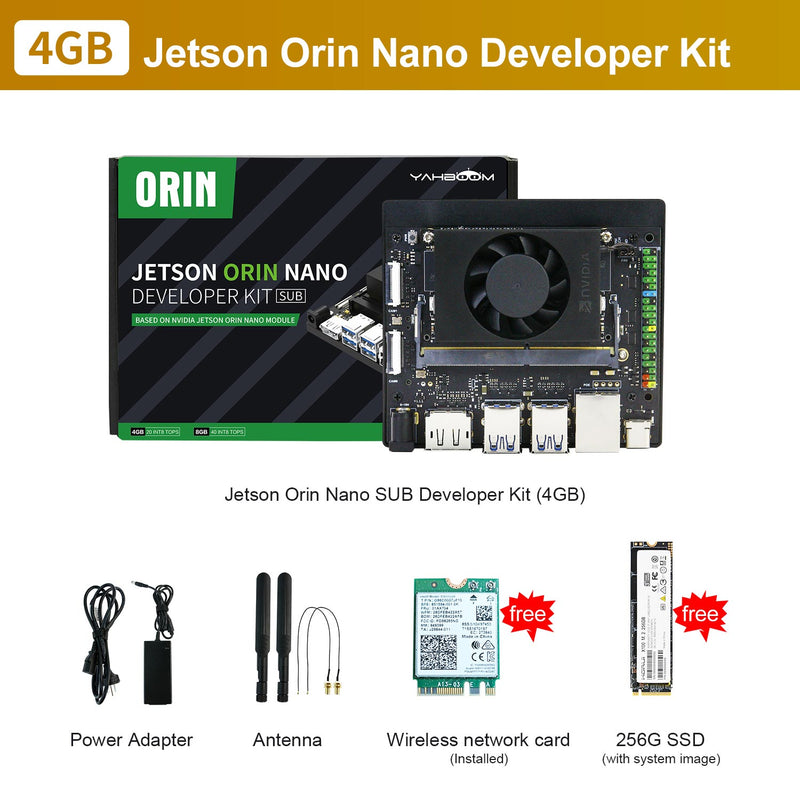 Jetson Orin Nano Development Board, 4GB RAM, based on NVIDIA Core Module for AI Deep Learning