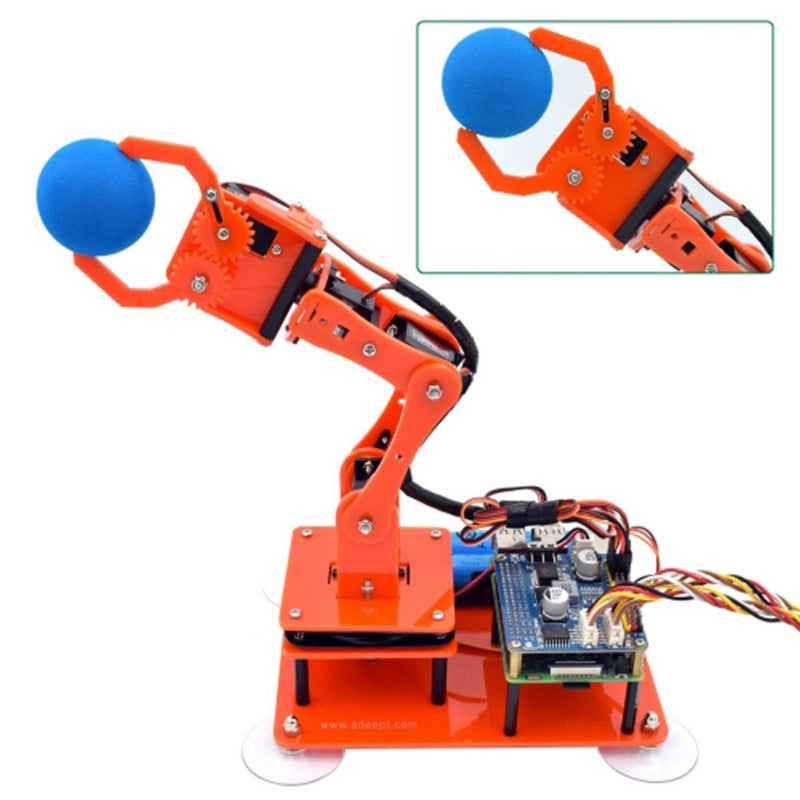 Adeept 5-DOF Programmable Robotic Arm Orange Kit for Raspberry Pi
