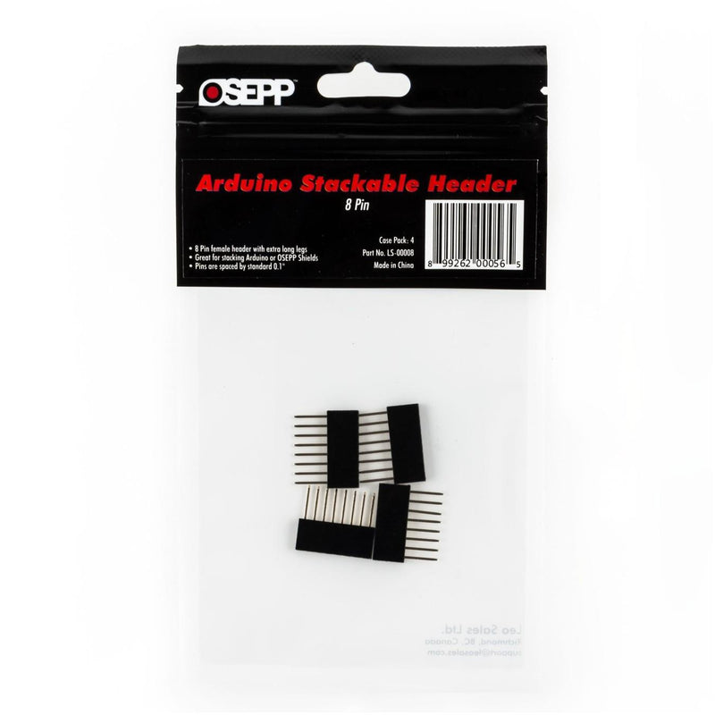 Arduino 8-Pin Extended Stackable Headers (4pk)