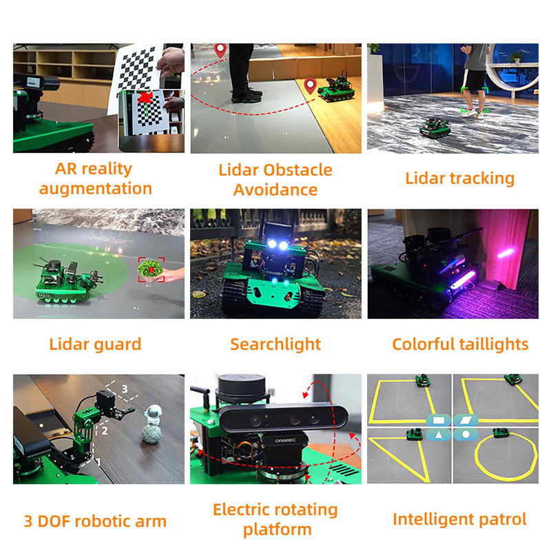 Yahboom AI ROS Transbot Robot w/ Moveit 3D Mapping Support for Raspberry Pi 4B (RPi Version w/o RPi 4B)