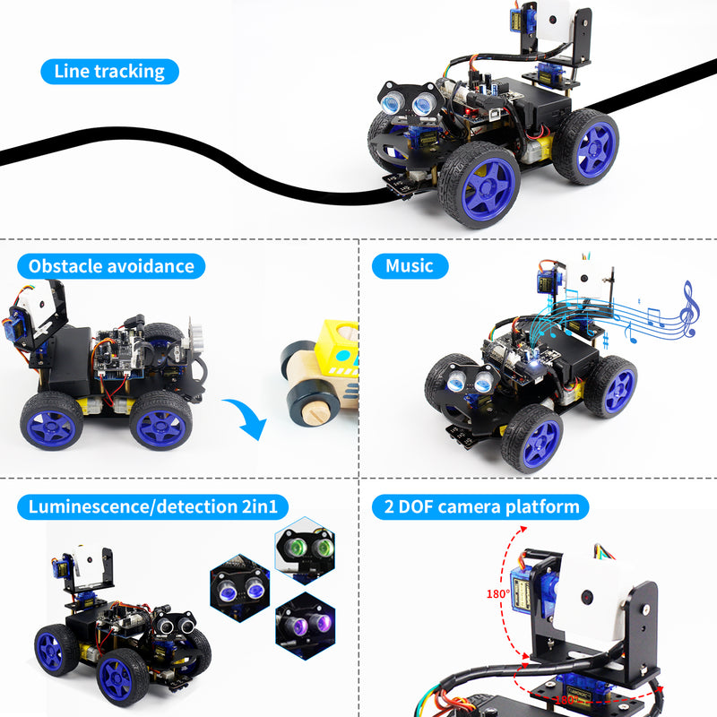 Yahboom Roboduino Uno R3 Smart Robot w/ Wifi Camera for Arduino UNO
