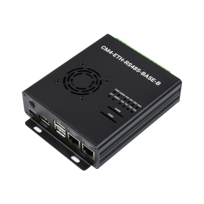 Waveshare Dual ETH Mini-Computer for RPi CM4, Gb ENET, 4CH Isolated RS485 (US)