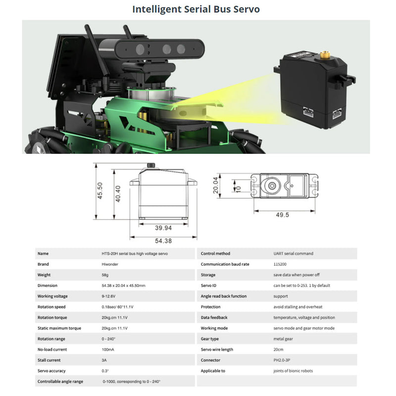 Hiwonder JetAuto ROS Robot Car Powered by Jetson Nano with Lidar Depth Camera Screen (Advanced Kit)