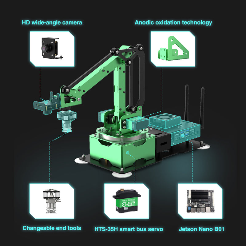 Hiwonder JetMax JETSON NANO Robot Arm ROS Open source Vision Recognition Program (Standard Kit)