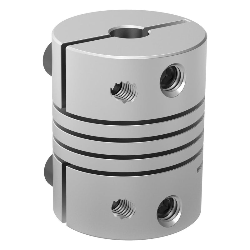 ServoCity Flexible Clamping Shaft Coupler 0.250in to 6mm