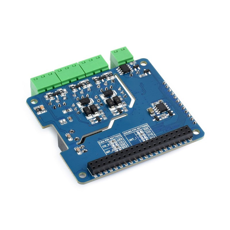 Waveshare Isolated RS485 CAN HAT B for Raspberry Pi, 2Ch RS485 & 1Ch CAN