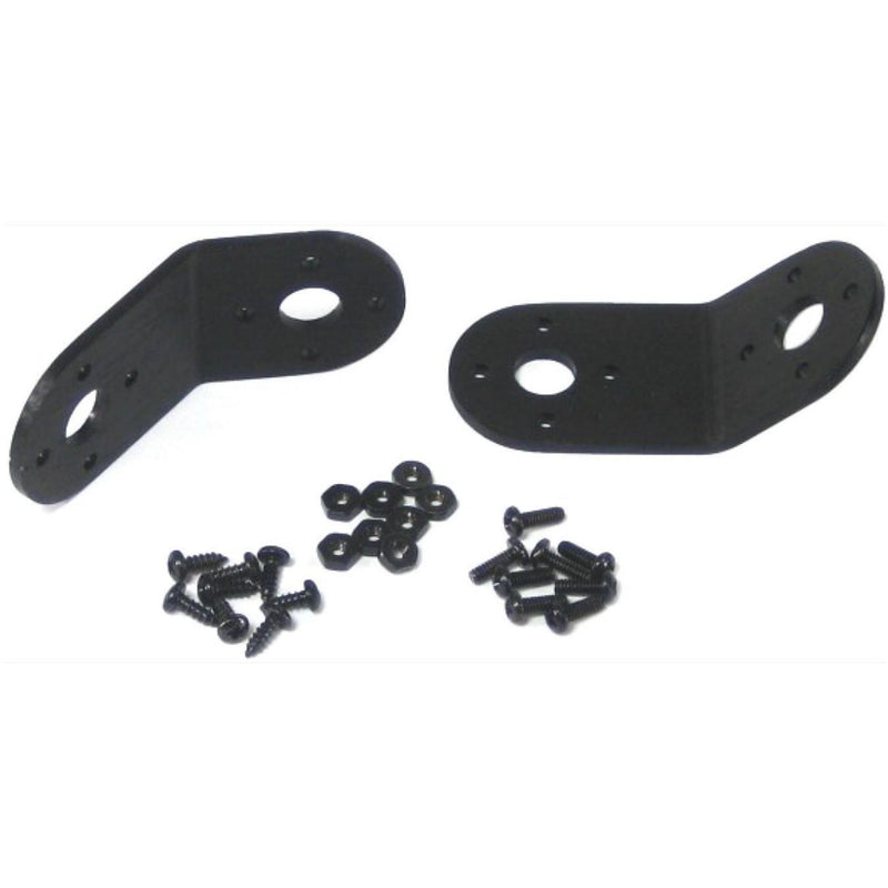 Lynxmotion Aluminum 45° Connector Bracket Two Pack (Black) ASB-07