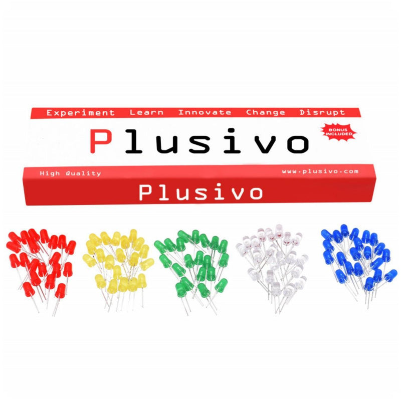 Plusivo Diffused LED Assortment Kit w/ Bonus Resistor Pack