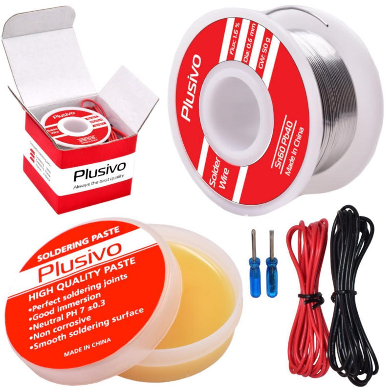 Plusivo Solder Wire and Rosin Paste Kit