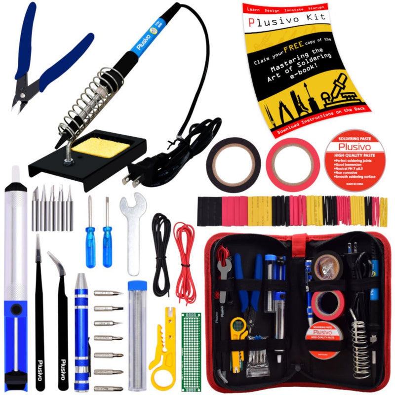 Plusivo Soldering Kit w/ Diagonal Wire Cutter (US Plug)