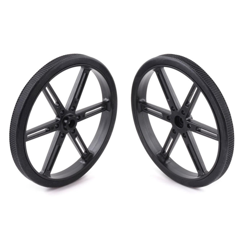 Pololu Wheel Pair for Standard Servo Splines (25T, 5.8 mm) 90 x 10 mm (Black)