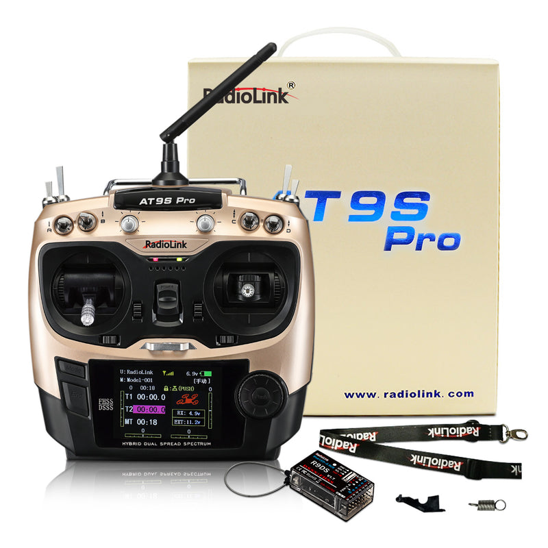 RadioLink AT9S PRO 2.4GHz 12CH Transmitter w/ R9DS 10CH Receiver