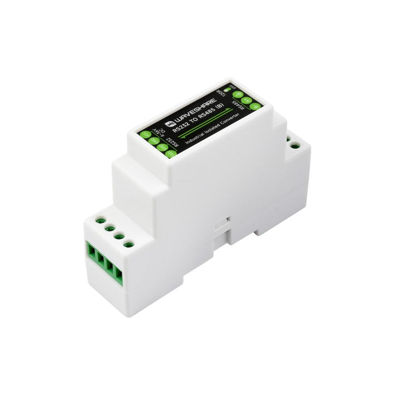 Waveshare RS232 to RS485 Converter (B), Active Digital Isolator, Rail-Mount