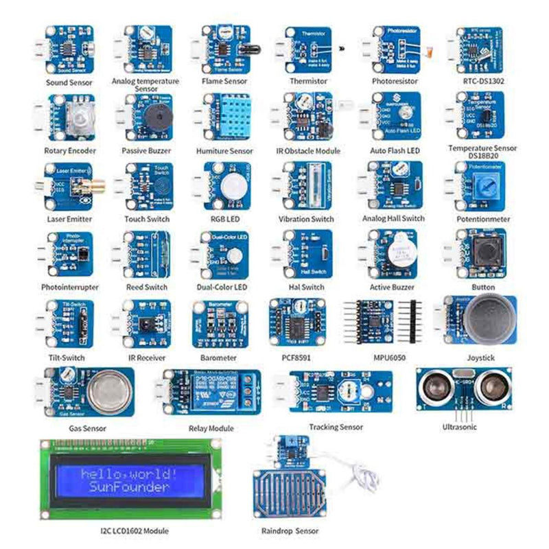 Sensor Kit V2.0 for Raspberry Pi w/ 37 Modules & Raspberry Pi 4B