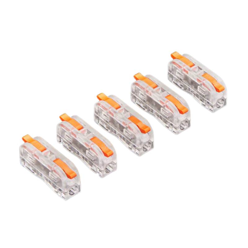 Snap Action 1-to-1 Wiring Block Connector Clear PCT-2-1M (5pcs)